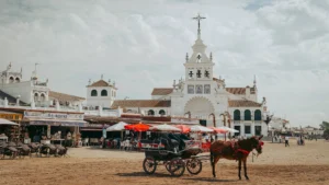 Santuario del Rocío: el blanco que nos sorprendió al entrar